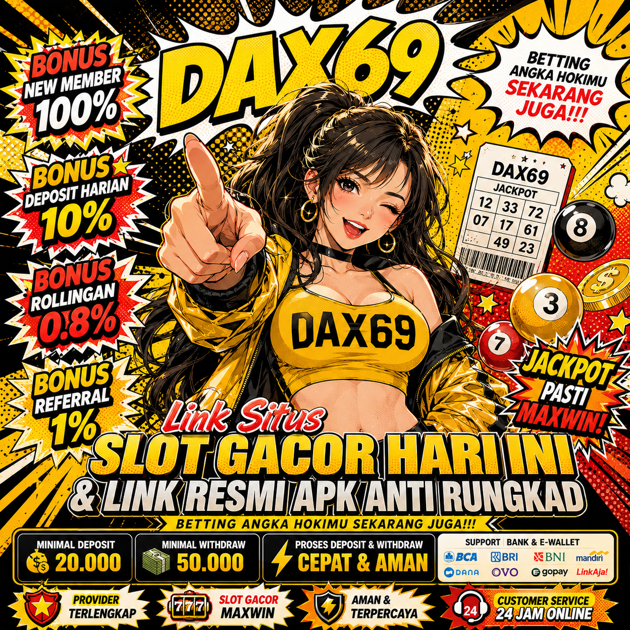 Thumbnail 1 of 3, Poster, Bergabung Di DAX69 & Rasakan Login Link Alternatif Tanpa Hambatan designed and sold by DAX69.
