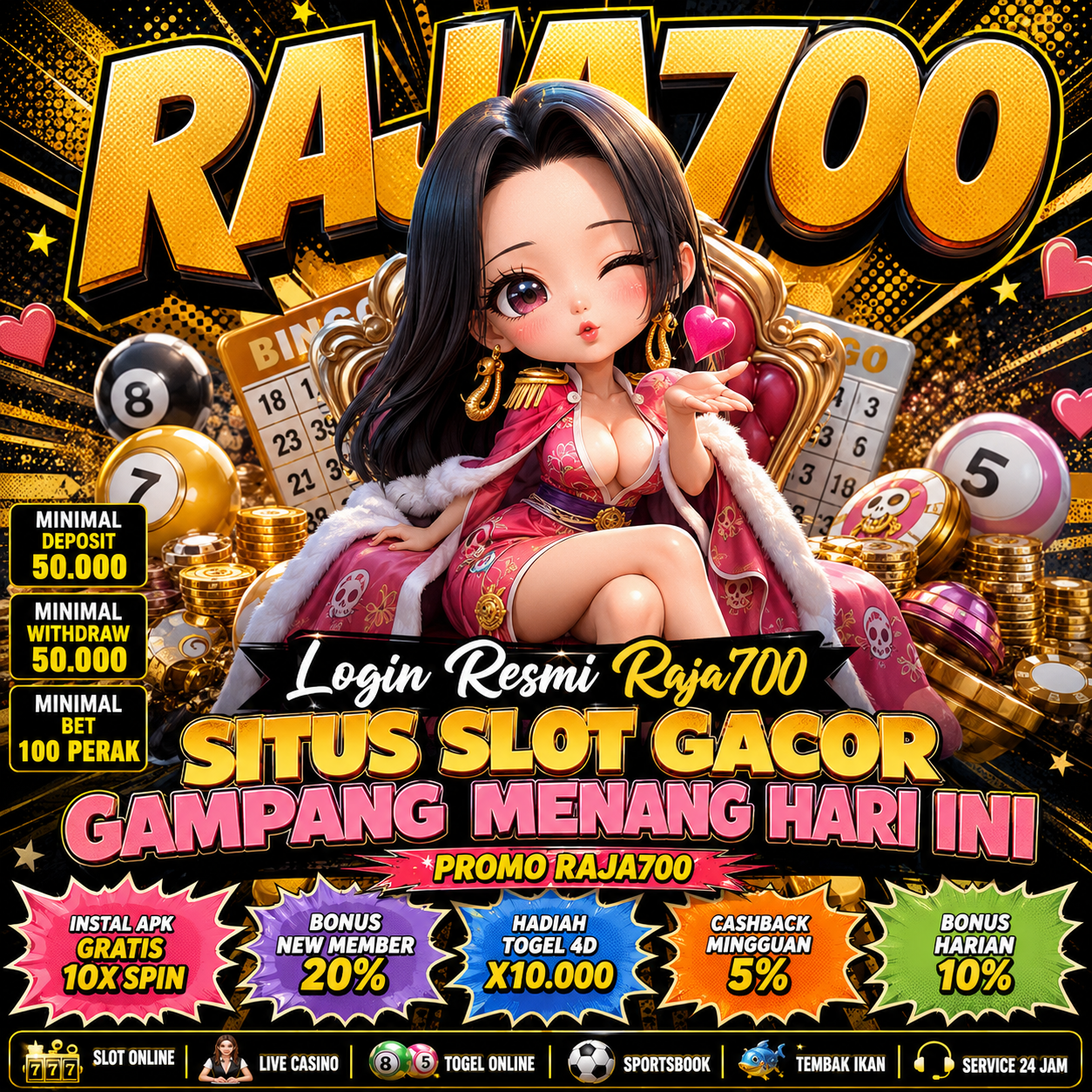 RAJA700: Login Resmi Raja700 Situs Slot Gacor Gampang Menang Hari Ini